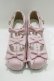画像1: DearMyLoveEmily / ハートヒールトリプルリボンシューズ 24.5cm ピンクエナメル H-25-08-26-1079-PU-SH-NS-ZH (1)