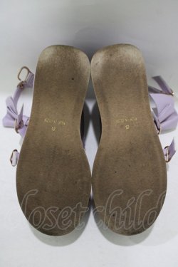 画像4: axes femme kawaii / リボンスカラップ配色シューズ S(22.5cm) ラベンダー H-25-08-26-1081-AX-SH-NS-ZH