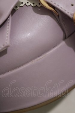 画像5: axes femme kawaii / リボンスカラップ配色シューズ S(22.5cm) ラベンダー H-25-08-26-1081-AX-SH-NS-ZH