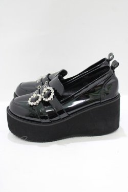 画像2: Bubbles / ダブルベルトローファー 38（23.5cm〜24.0cm） ブラックエナメル H-25-08-26-1082-CA-SH-NS-ZH