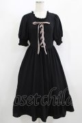 m petit by misako / AMレースアップワンピース M ブラック H-25-08-26-1008-LO-OP-NS-ZH