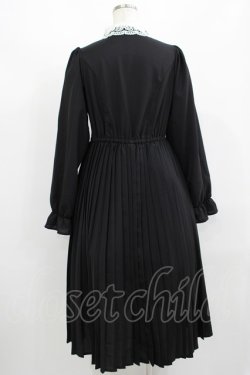 画像3: m petit by misako / レース襟プリーツワンピース M ブラック H-25-08-26-1009-LO-OP-NS-ZH