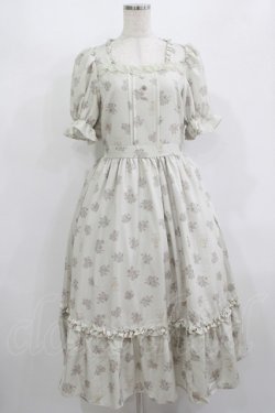 画像1: m petit by misako / AOKハナガラスクエアワンピース M 生成り H-25-08-26-1010-LO-OP-NS-ZH