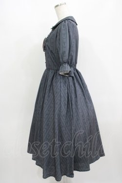 画像2: m petit by misako / AOKストライプフレアワンピース M グレー H-25-08-26-1011-LO-OP-NS-ZH