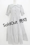 m petit by misako / AM*ギンガムCHKワンピース M グレー H-25-08-26-1012-LO-OP-NS-ZH