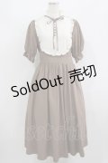 m petit by misako / ナシジムジキリカエワンピース M ブラウン H-25-08-26-1014-LO-OP-NS-ZH