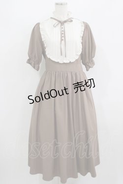 画像1: m petit by misako / ナシジムジキリカエワンピース M ブラウン H-25-08-26-1014-LO-OP-NS-ZH
