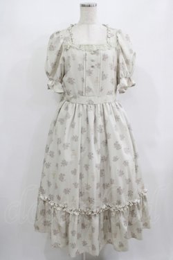 画像1: m petit by misako / AOKハナガラスクエアワンピース L 生成り H-25-08-26-1016-LO-OP-NS-ZH