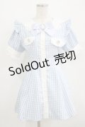 Ank Rouge / ギンガムチュニック M サックス H-25-08-26-1021-CA-OP-NS-ZH