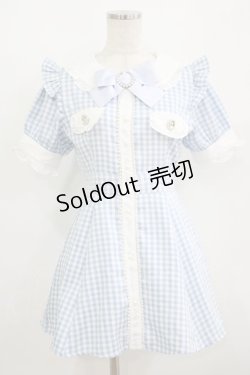 画像1: Ank Rouge / ギンガムチュニック M サックス H-25-08-26-1021-CA-OP-NS-ZH