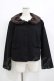 画像1: m petit by misako / ファー襟ショートコート L ブラック H-25-08-26-1026-LO-CO-NS-ZH (1)