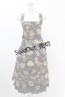 画像1: Jane Marple / Dear my crewのエプロンドレス  ネイビー H-25-08-27-046-JM-OP-KB-ZH