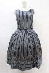 Jane Marple / Regimental stripeドミトリードレス  グレー H-25-08-27-047-JM-OP-KB-ZH