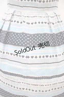 画像4: Emily Temple cute / トランプボーダージャンパースカート  サックス H-25-08-27-052-ET-OP-KB-ZH