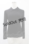 Jane Marple / ラウンドカラーカットソー  黒 H-25-08-27-059-JM-TO-KB-ZH