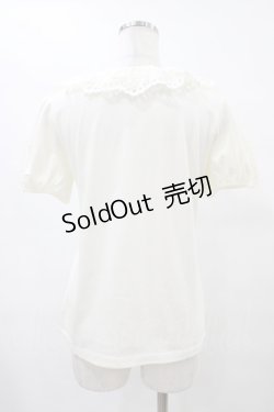 画像2: Leur Getter / 綿レースフリルカットソー  オフ H-25-08-27-061-LU-TO-KB-ZH