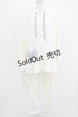 画像1: m petit by misako / うさみみルームウエア M オフ H-25-08-27-1031-LO-OP-NS-ZT-C022
