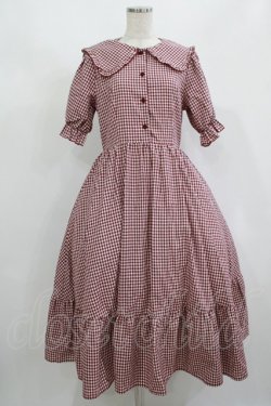 画像1: m petit by misako / AM*ギンガムCHKワンピース L レッド H-25-08-27-1004-LO-OP-NS-ZH