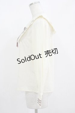画像2: Amavel / big衿歯車刺繍ブラウス Free 生成り/ボルドー H-25-08-27-1043-CA-BL-NS-ZH