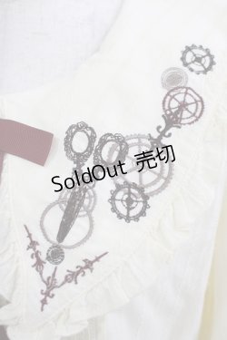画像4: Amavel / big衿歯車刺繍ブラウス Free 生成り/ボルドー H-25-08-27-1043-CA-BL-NS-ZH