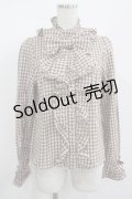 axes femme kawaii / チェック柄ブラウス M ブラウン H-25-08-27-1045-AX-BL-NS-ZH
