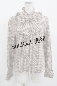axes femme kawaii / チェック柄ブラウス M ブラウン H-25-08-27-1045-AX-BL-NS-ZH
