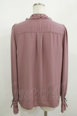 画像3: axes femme / はしごレース使いブラウス L ピンク H-25-08-27-1047-AX-BL-NS-ZH