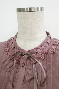 画像4: axes femme / はしごレース使いブラウス L ピンク H-25-08-27-1047-AX-BL-NS-ZH