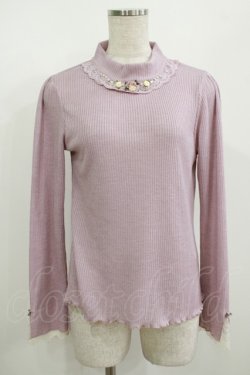 画像1: axes femme / バラボトルネックプルオーバー M ラベンダー H-25-08-27-1050-AX-TO-NS-ZH
