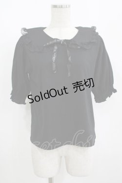 画像1: m petit by misako / NINA'sコラボ襟付きプルオーバー M ブラック H-25-08-27-1054-LO-TO-NS-ZH