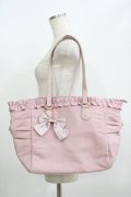 m petit by misako / フリルリボントートバッグ  ピンク H-25-08-27-1057-LO-BG-NS-ZH