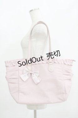 画像1: m petit by misako / フリルリボントートバッグ  ピンク H-25-08-27-1057-LO-BG-NS-ZH