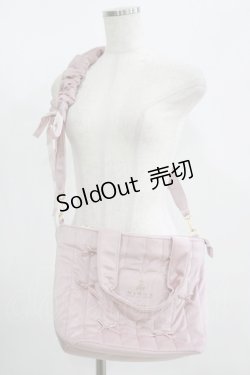 画像1: m petit by misako / NINA'Sコラボベロアリボン2wayバッグ  ピンク H-25-08-27-1059-LO-BG-NS-ZH