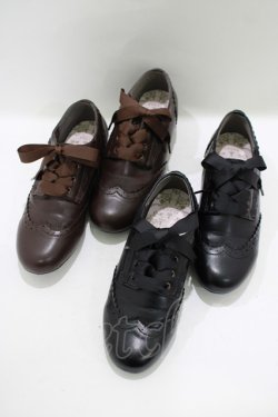 画像1: m petit by misako / NINA’ｓコラボシューズ M ブラック/ブラウン H-25-08-27-1078-LO-SH-NS-ZH