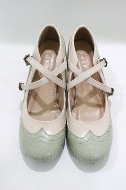 画像1: axes femme / クロスストラップパンプス L ミント H-25-08-27-1079-AX-SH-NS-ZH