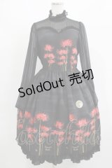 Innocent World / お月様と彼岸花ワンピース L ブラック H-25-08-27-1010-IW-OP-NS-ZH