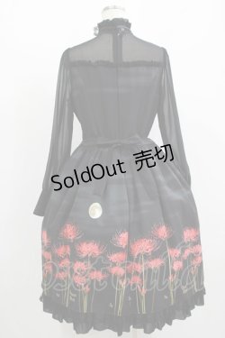 画像3: Innocent World / お月様と彼岸花ワンピース L ブラック H-25-08-27-1010-IW-OP-NS-ZH