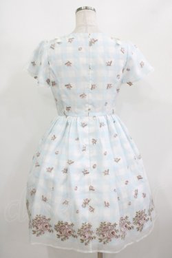 画像3: mille fille closet by LODISPOTTO / フェアリーフラワーギンガムワンピース M サックス H-25-08-27-1017-LO-OP-NS-ZH
