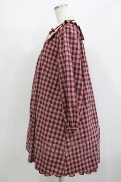 画像2: axes femme kawaii / ブロッキングチェックワンピ M ワイン H-25-08-27-1019-AX-OP-NS-ZH