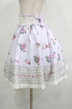画像2: Ank Rouge / フラワーブーケパネルプリントスカート M ラベンダー H-25-08-27-1021-CA-SK-NS-ZH