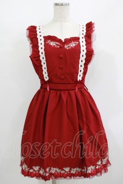 画像1: LIZ LISA / ストロベリー刺繍ジャンスカ Free レッド H-25-08-27-1025-LO-OP-NS-ZH