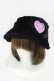 画像1: Candy Stripper / FUR BUCKET HAT  黒 H-25-08-27-011-PU-AC-KB-ZH (1)