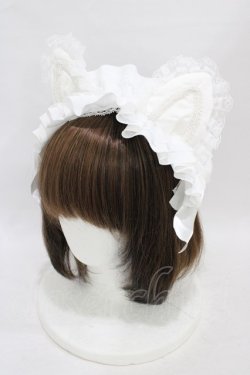 画像1: HANGRY&ANGRY / BIG CAT EARS HEAD DRESS  オフ H-25-08-27-014-HN-AC-NS-ZH