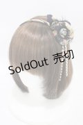 Triple fortune / コサージュパールカチューシャ  和柄黒 H-25-08-27-016-EL-AC-KB-ZH