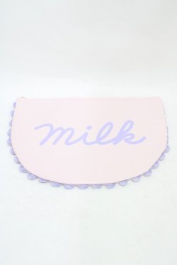 画像1: MILK / ラウンドポーチ  ピンク H-25-08-27-022-ML-ZA-KB-ZH