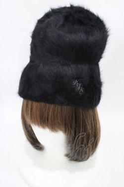 画像1: Katie / ANGORA watch cap  黒 H-25-08-27-003-LO-AC-KB-ZH