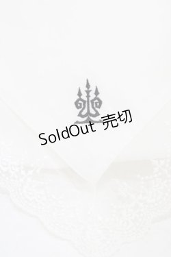 画像2: Moi-meme-Moitie / タイニーローズレース燭台刺繍スカーフ  白×黒刺繍 H-25-08-28-004-MO-ZA-KB-ZH