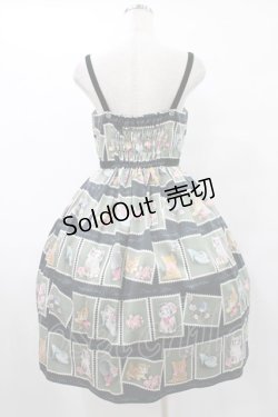 画像2: Emily Temple cute / Kitten Stamp Collectionキャミソールワンピース  グリーン H-25-08-28-027-ET-OP-KB-ZH