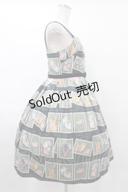 画像3: Emily Temple cute / Kitten Stamp Collectionキャミソールワンピース  グリーン H-25-08-28-027-ET-OP-KB-ZH