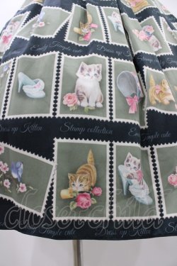 画像5: Emily Temple cute / Kitten Stamp Collectionキャミソールワンピース  グリーン H-25-08-28-027-ET-OP-KB-ZH